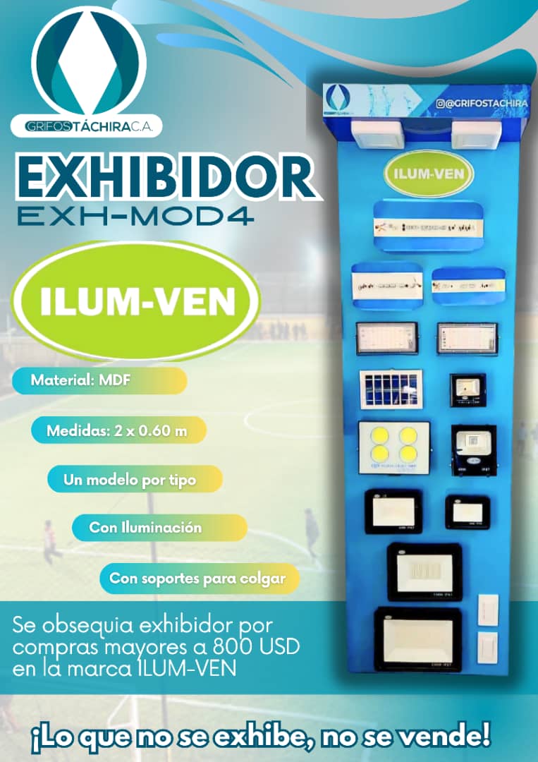 EXHIBIDOR MDF MOD4 (ILUMVEN-REFLECT) - COMODATO COMPRA 3000 