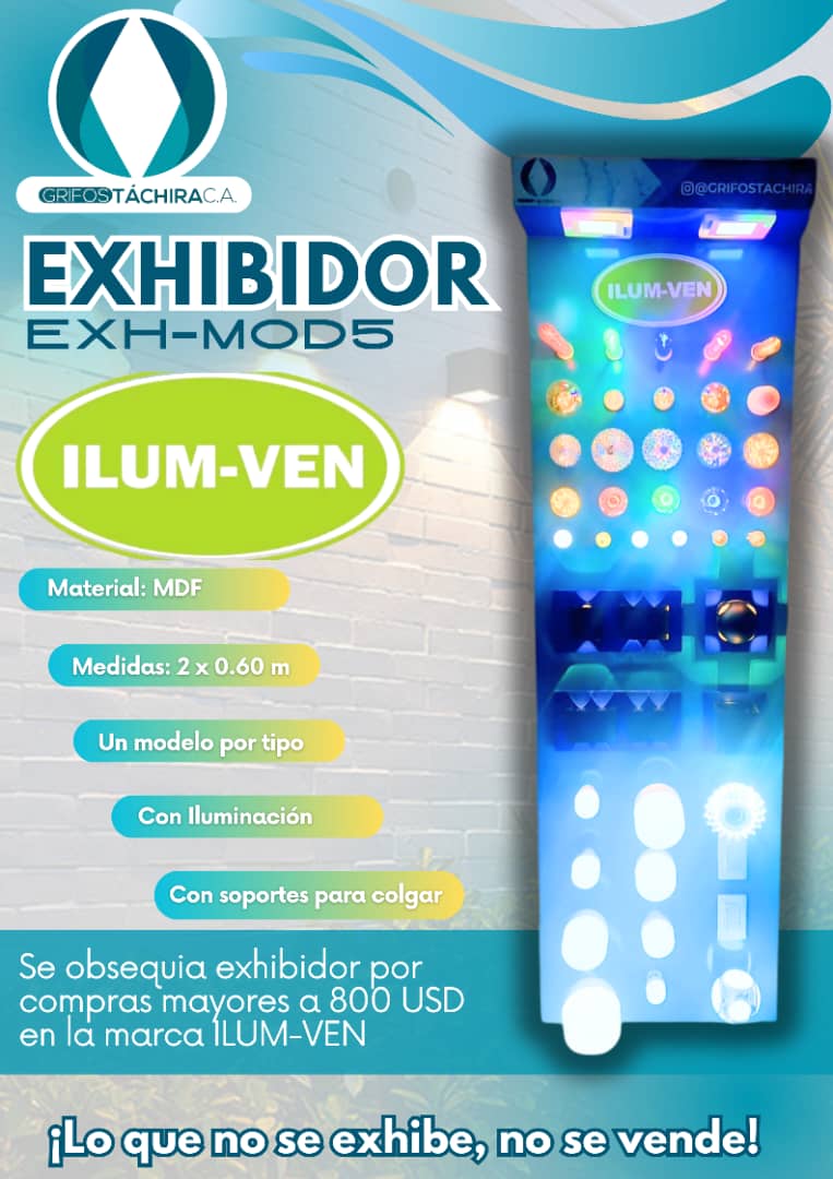 EXHIBIDOR MDF MOD5 (ILUMVEN-BOMB) - COMODATO COMPRA 3000 USD