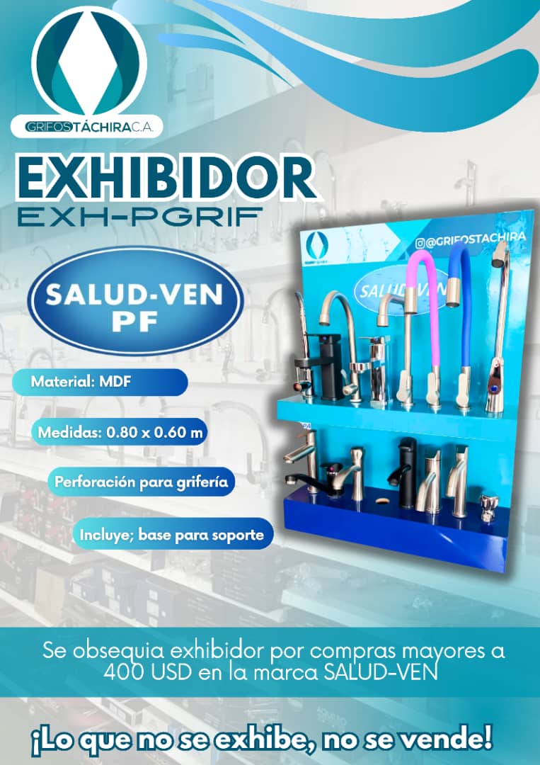 EXHIBIDOR MDF PEQUENO (SOLO GRIFERIA) - COMODATO COMPRA 2000