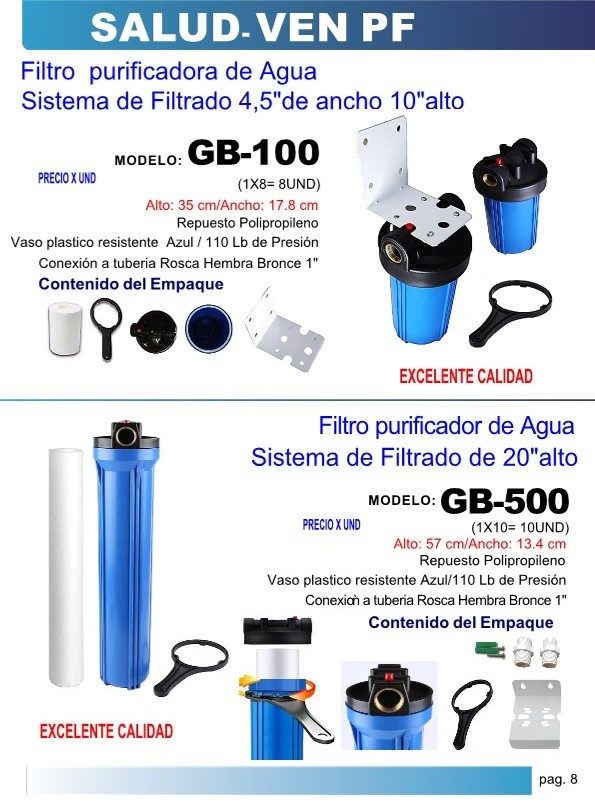 PURIF 10"x4,5" AZUL ROSC. BRC 1" - 35X17,8CM - 110 LIBRAS - 