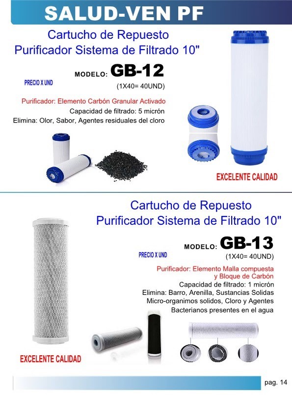 CART. REP 10" MALLA COMP - BLOQ CARBON - 1 MICRON - BARRO AR