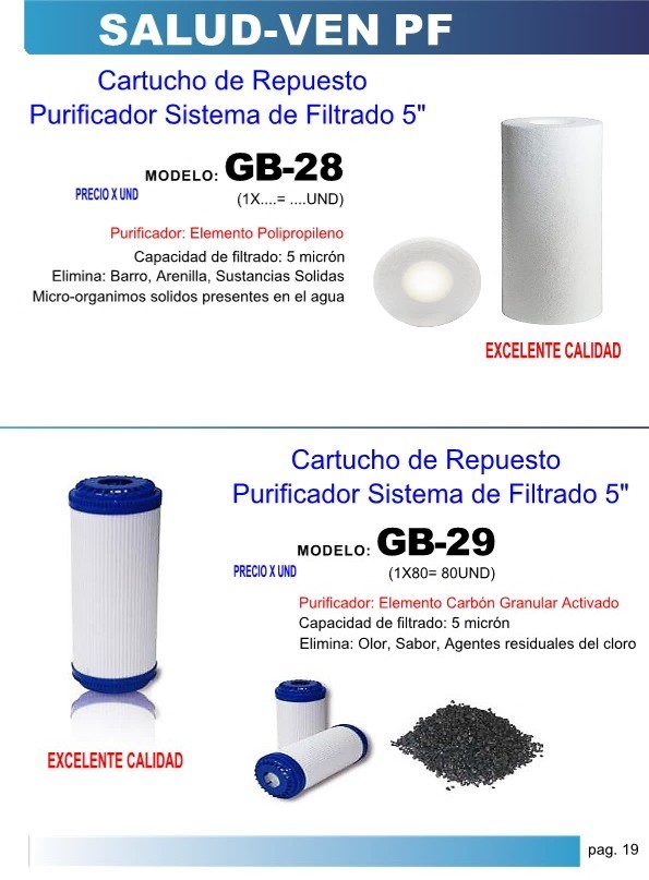 CART REP 5" POLIPROP - 5 MICRON - BARRO - ARENILLA
