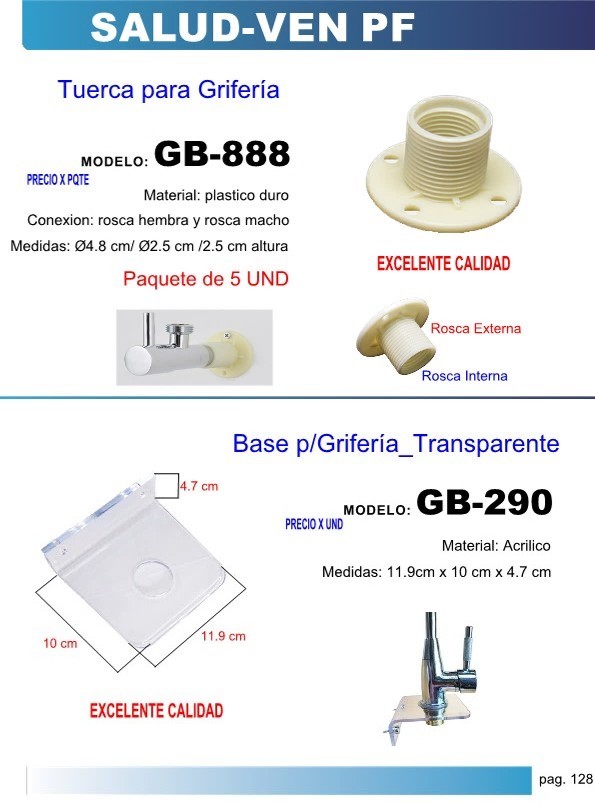 BASE P/GRIFERIA TRANSPARENTE