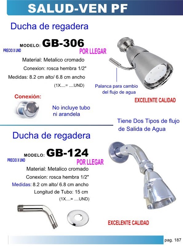 DUCHA REG MET-2 1/2  82x68cm PALANCA 2