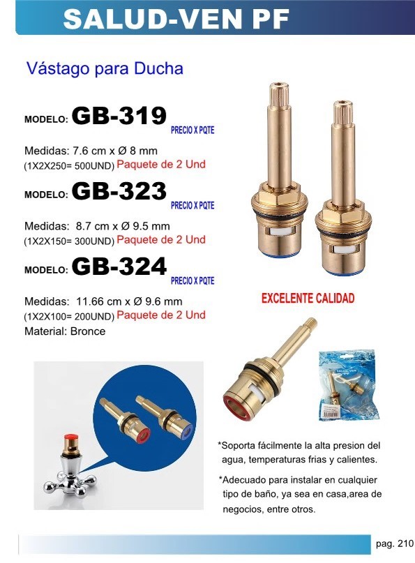 REP DUCHA BRON/CERAM RAPIDA 11,6CM X 9,6MM (2UND)