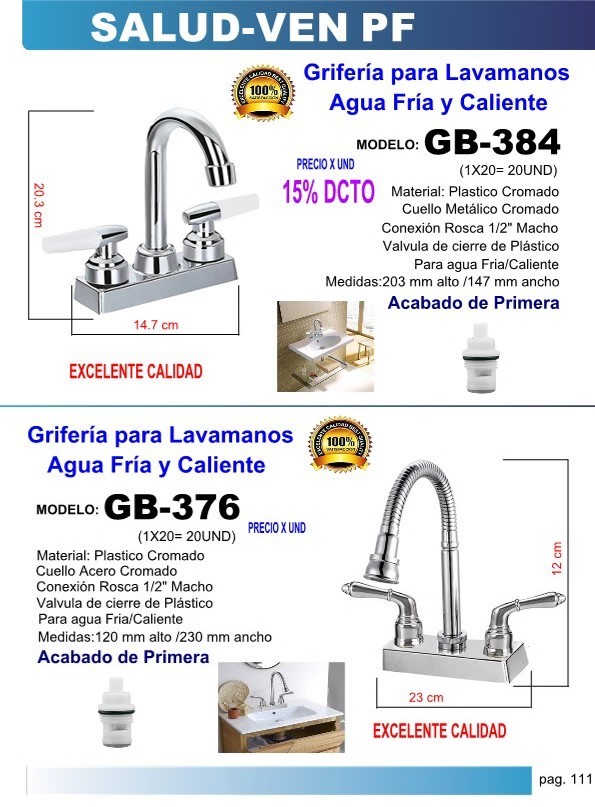 GRIF.DOBL LAVAMANOSCLLCISNEFR/CAL203X147CM PLAST CROM1/2