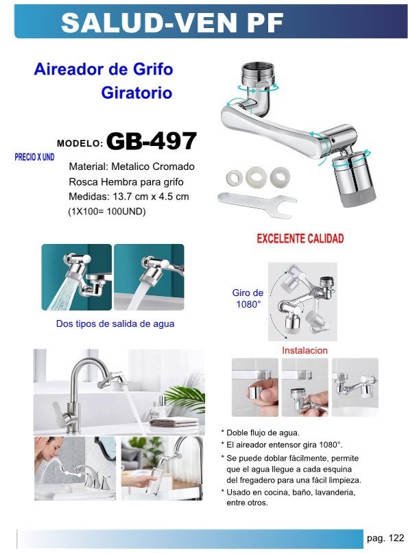 AIREADOR METALICO GIRATORIO 13CM