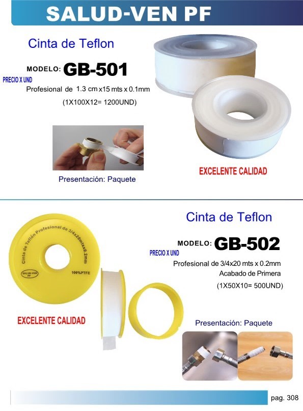 CINTA TEFLON DE 1/2 X 15 MTS  01MM