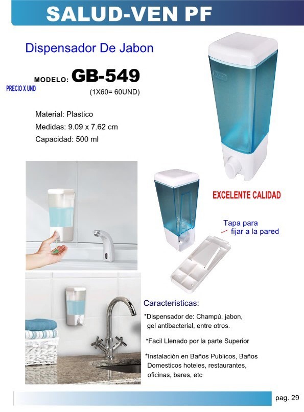 DISPENSADOR JABON 500ML