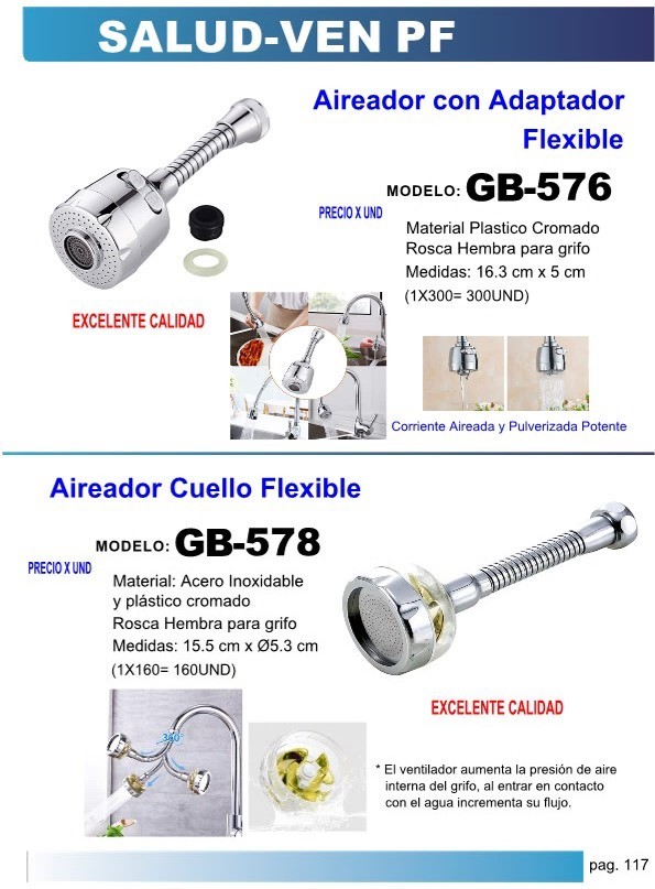 AIREADOR CUELLO FLEXIBLE PLAST/CROM 15x5cm EXTRAC INTERNO
