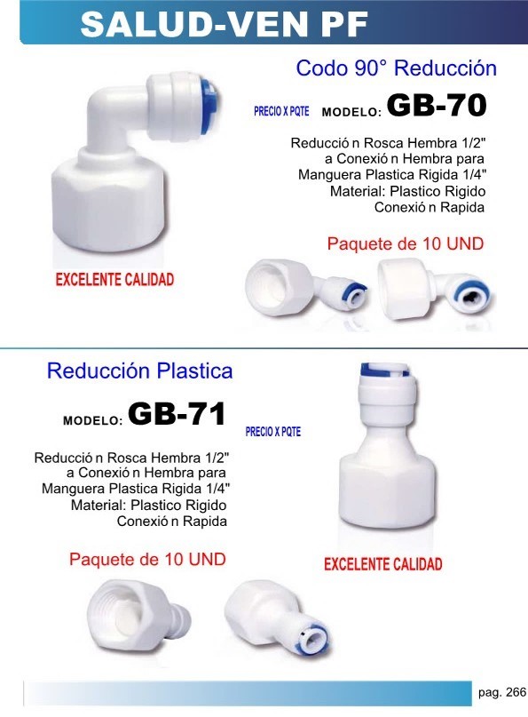 CODO 90°  PLAST REDUC 1/2 - 1/4  H - 10UND