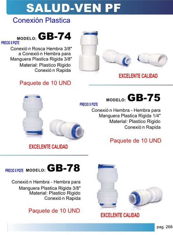 CONEXION PLAST 3/8 H - 10UND