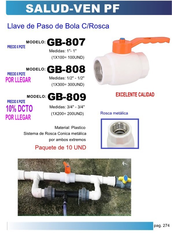 LLAVE PASO C/ROSCA MET 1 (PQ 10UND)