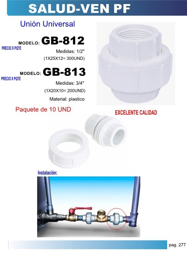 UNION UNIVERSAL (1/2) C/ROSCA - 10UND