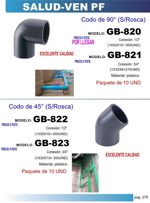 CODO 90° 1/2 (S/ROSCA) (PAQ 10 UND)