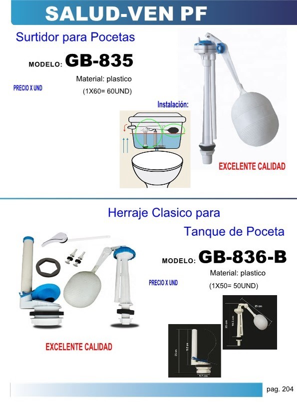 SURTIDOR P/TANQUE POCETA PLAST