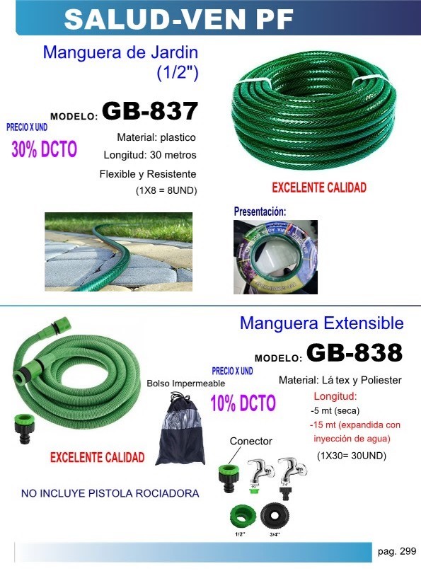 MANGUERA JARDIN 1/2 X 30MTS