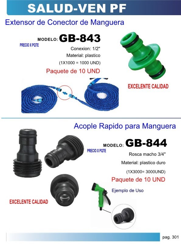 EXTENSOR DE CONECTOR DE MANGUERA - 10UND