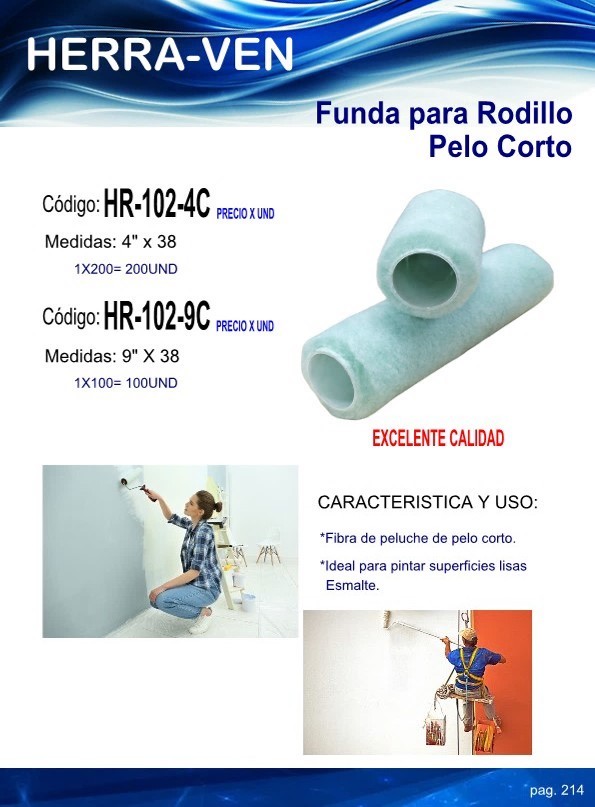 Funda rodillo 9X38 P/LISAS