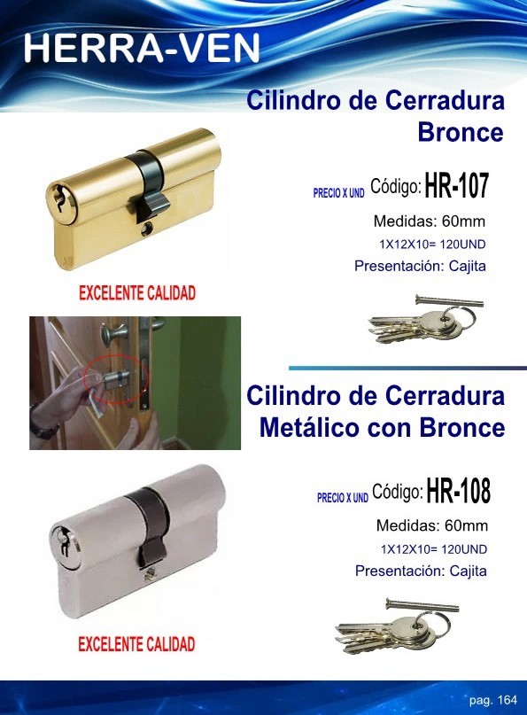 Cilindro MET C/BRONCE 60MM