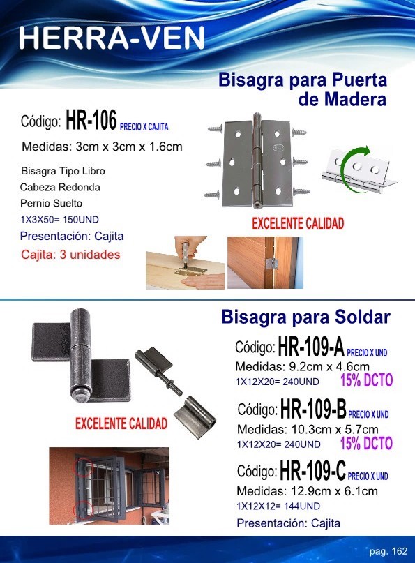 Bisagra Soldar 4PULG 10.3CM X 5.7CM