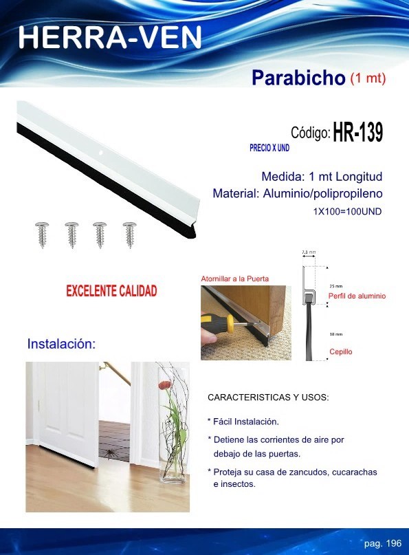 PARABICHO 1mt ALUM - POLIPROP