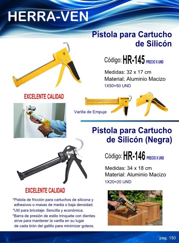 PISTOLA P/CARTUCHO SILICON