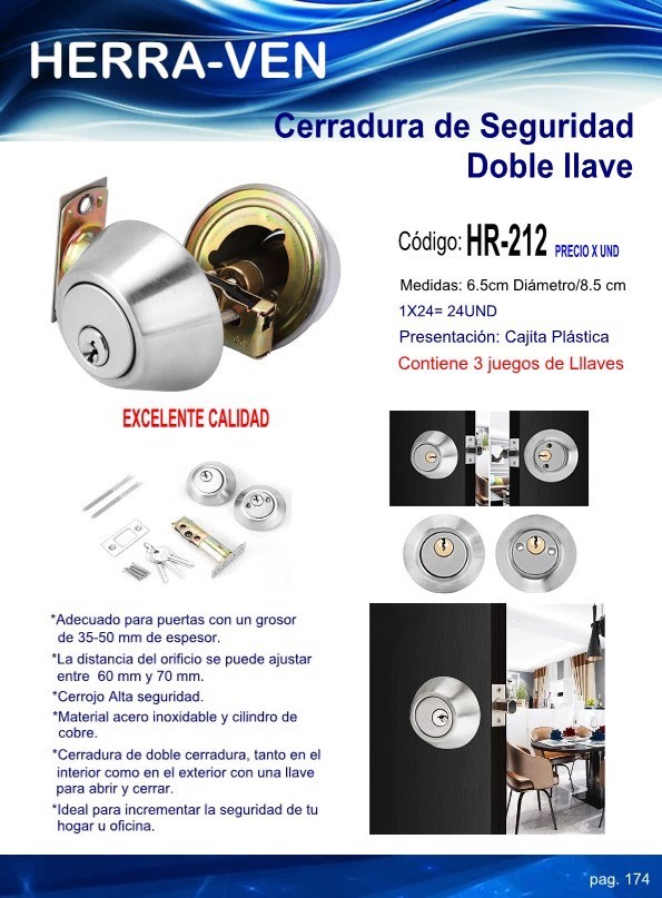 CERRADURA D/SEGURIDAD DOBLE PASO 65X85CM