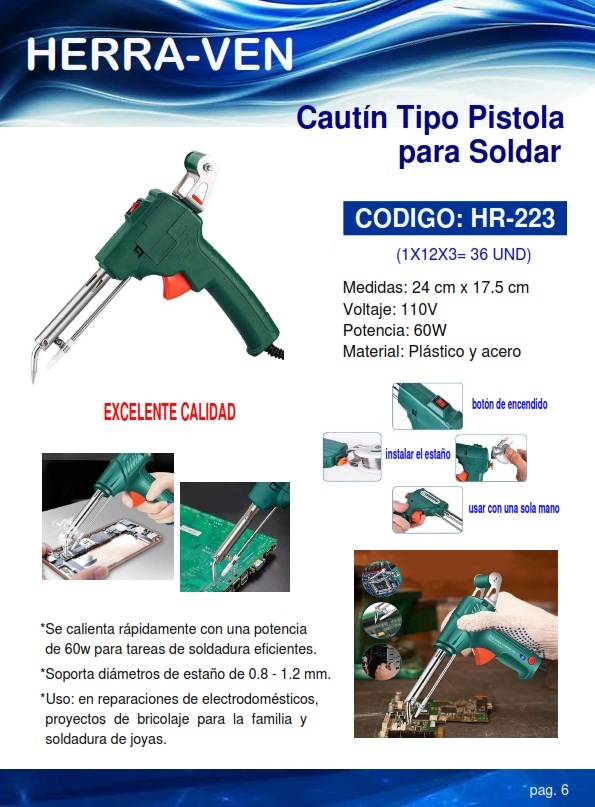 CAUTIN T/PISTOLA - 60W - 110V - 24X17CM - PLAST/ACERO