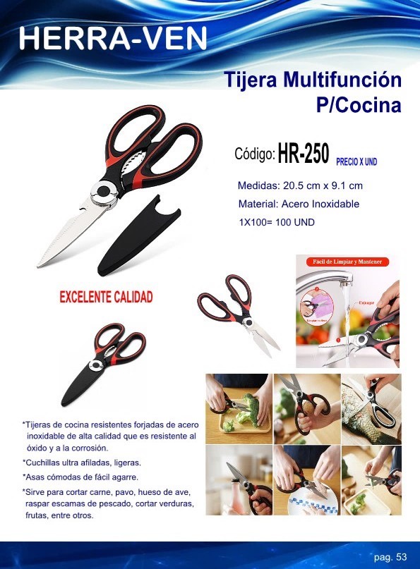 TIJERA MULTIFUNCION P/COCINA