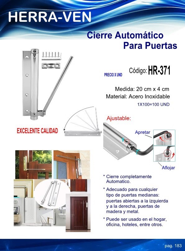 CIERRE AUTOMATICO PARA PUERTAS
