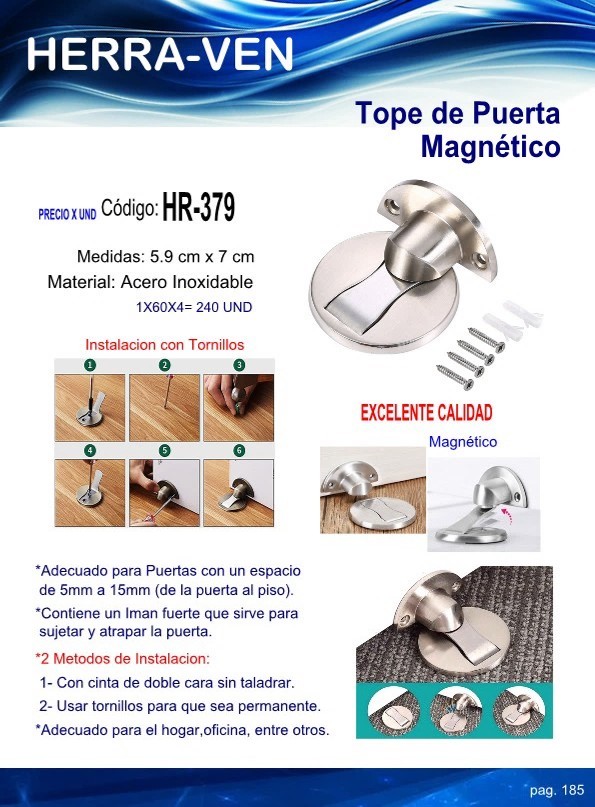 TOPE  DE PUERTA MAGNETICO