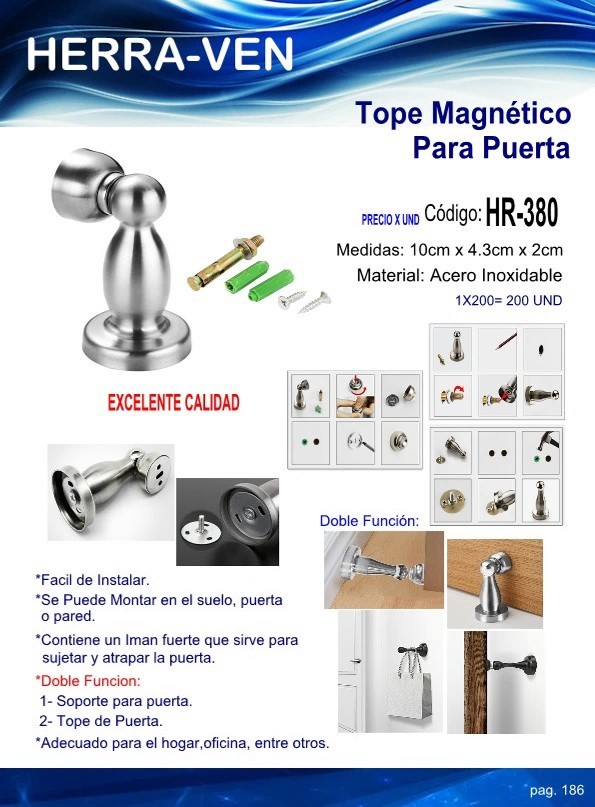 TOPE MAGNETICO P/PUERTAS
