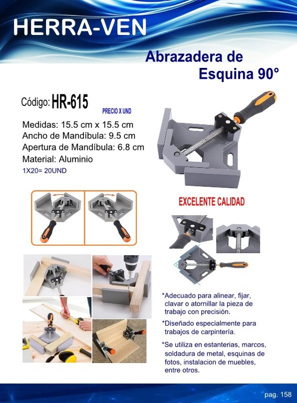 ABRAZADERA DE ESQUINA 90°