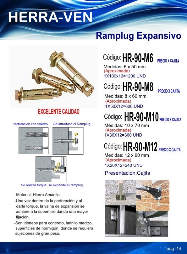 RAMPLUG EXPANSIVO No6 (PAQ 100 UND)