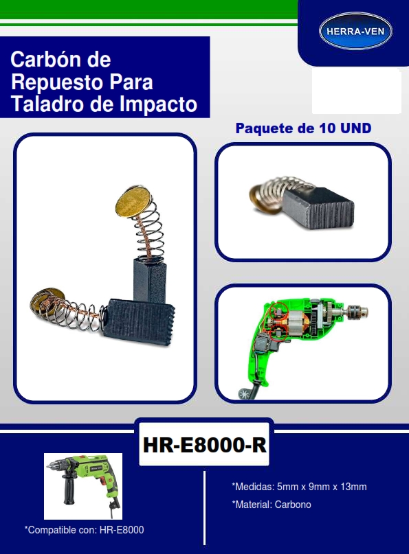 CARBON REPUESTO P/TALADRO HR-E8000 (10UND)
