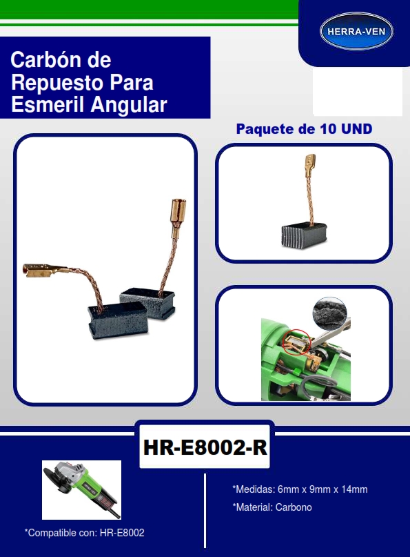 CARBON REPUESTO P/ESMERIL HR-E8002 (10UND)
