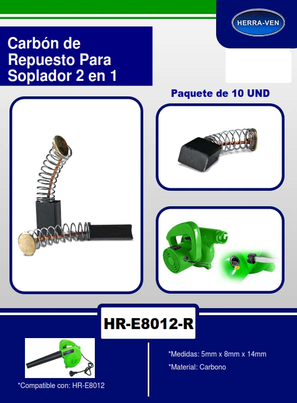 CARBON REPUESTO P/SOPLADOR HR-E8012 (10UND)