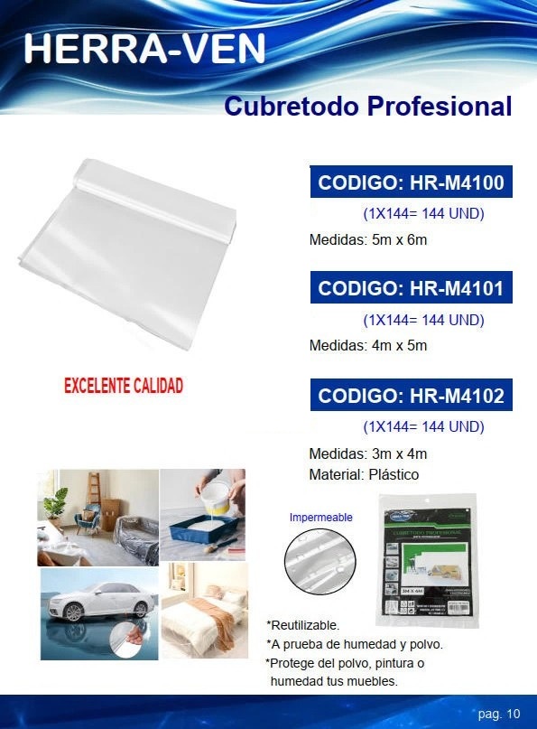 CUBRETODO PLAST PROFESIONAL 4 X 5 MTS