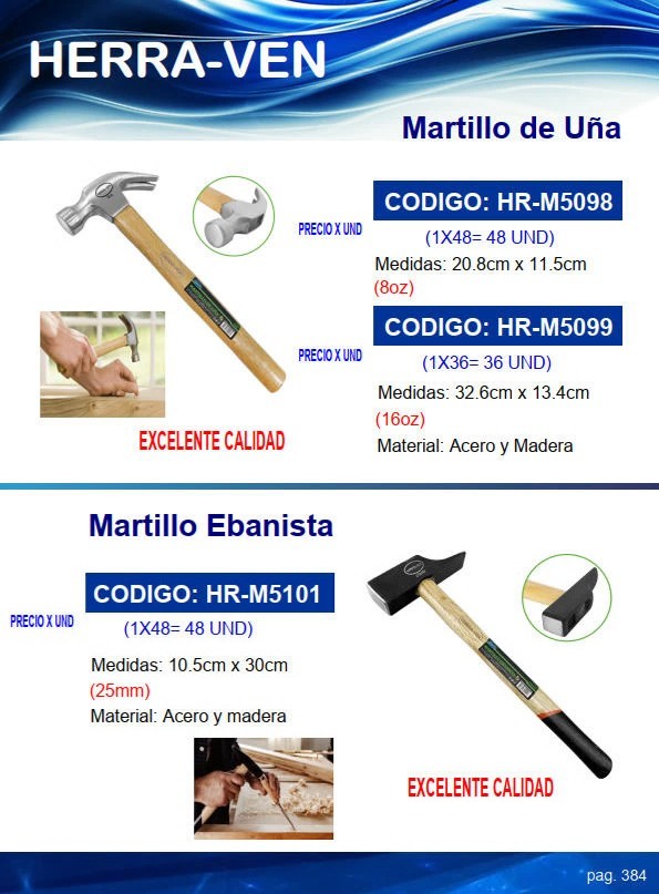 MARTILLO PENA EBANISTA - M/MADERA - 10X30CM