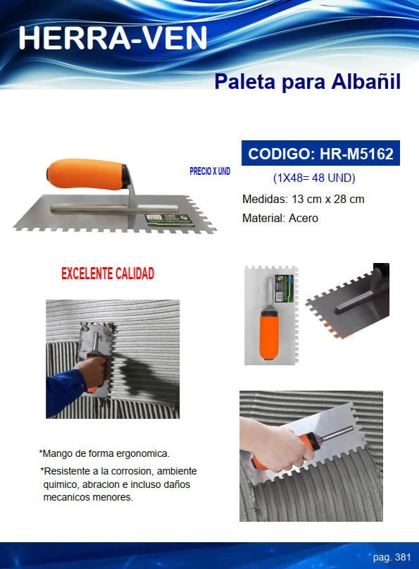 PALUSTRA DENTADA METAL - 13X28CM