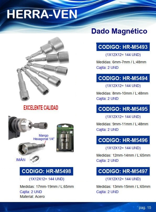 DADO MAGNETICO 6-7 MM - 2PZA