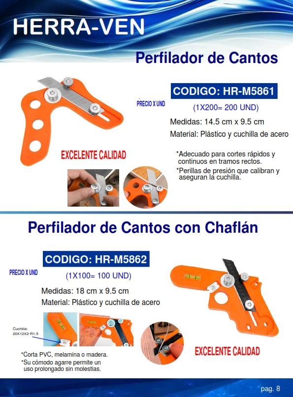 PERFILADOR PARA CANTOS - PLAST - 14,5X9,5CM - CUCHILLA ACERO