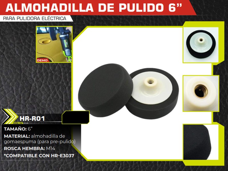 REPUESTO DISCO GOMA P/PULIDORA ELECT 7" - (HR-E3037)