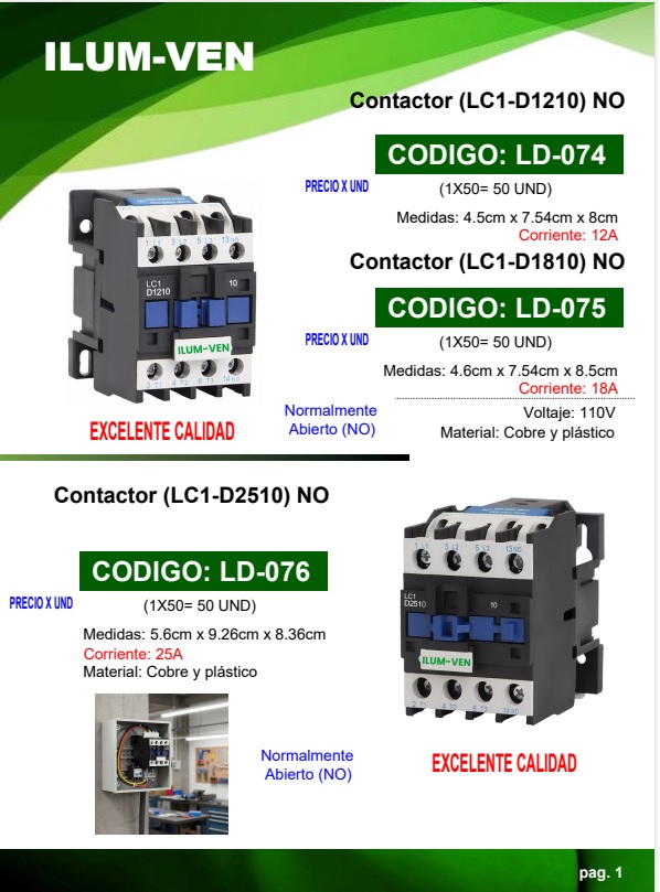 CONTACTOR 18A (LC1-D1810) NO - 110V