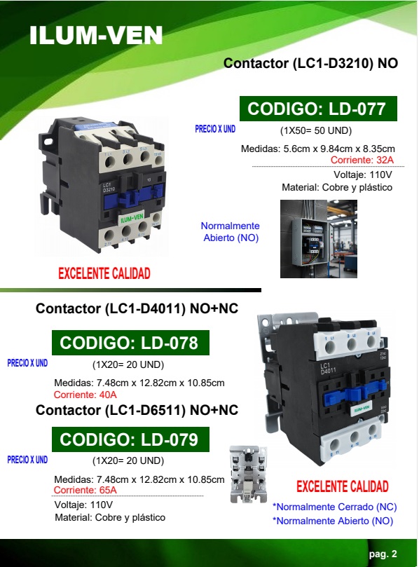 CONTACTOR 32A (LC1-D3210) NO - 110V