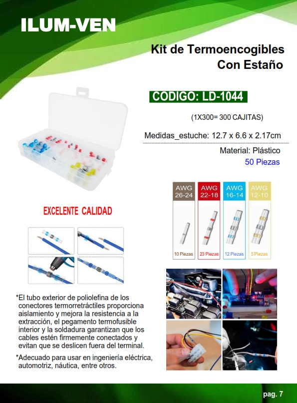 SET TERMOENCOGIBLES C/ESTAnO - 50 PZS