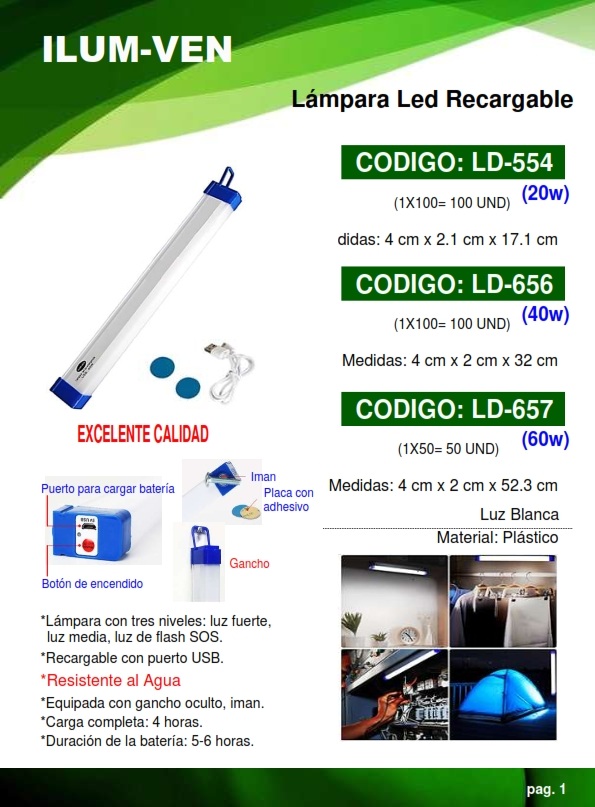 LAMP RECARG 20W USB T/PLAFON 17CM