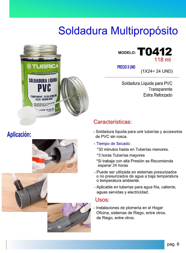 SOLDADURA PVC MULTIPROPOSITO 1/32GL (PRE