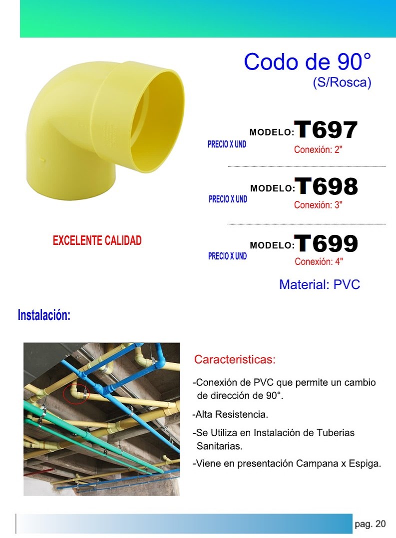 CODO 2 X 90° PVC ALTA RESISTENCIA